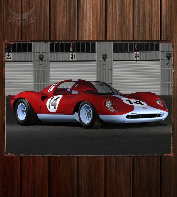 Металлическая табличка Ferrari Dino 206 SP Металлическая табличка Ferrari Dino 206 SP